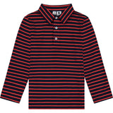 Busy Bees Long Sleeve Polo, Stripes