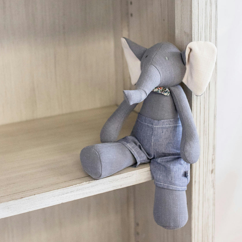 Pamplemousse Peluches Michel the Elephant-Small Grey