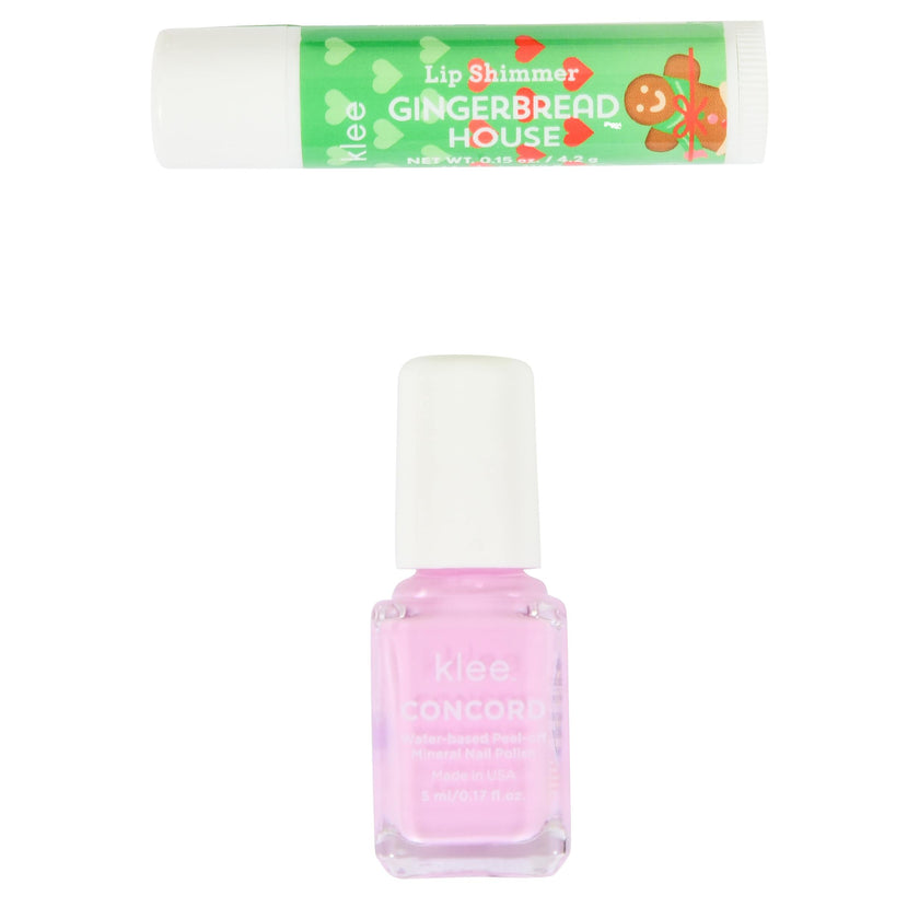 Elves' Play - Kids' Holiday Nail Polish and Lip Shimmer Set
