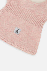 Knit Bear Balaclava Pale Dusty Pink