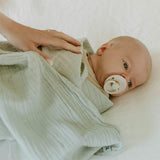 Organic Cotton Muslin Swaddle Blanket 2 Pack - Pencil Floral
