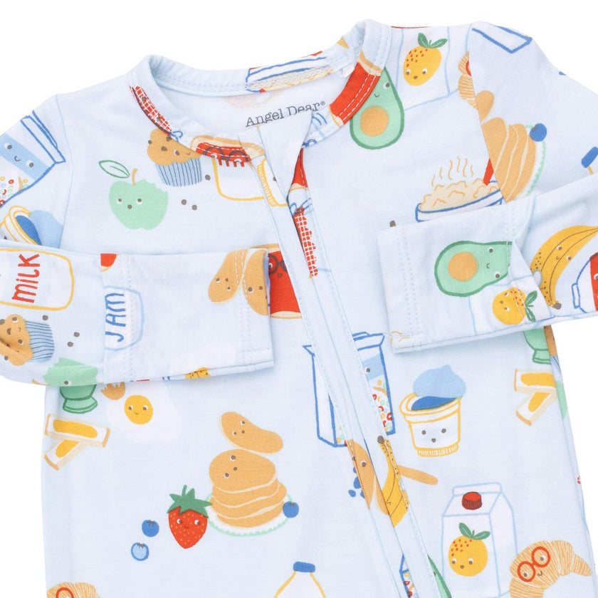 Breakfast Club Blue - 2 Way Zipper Footie