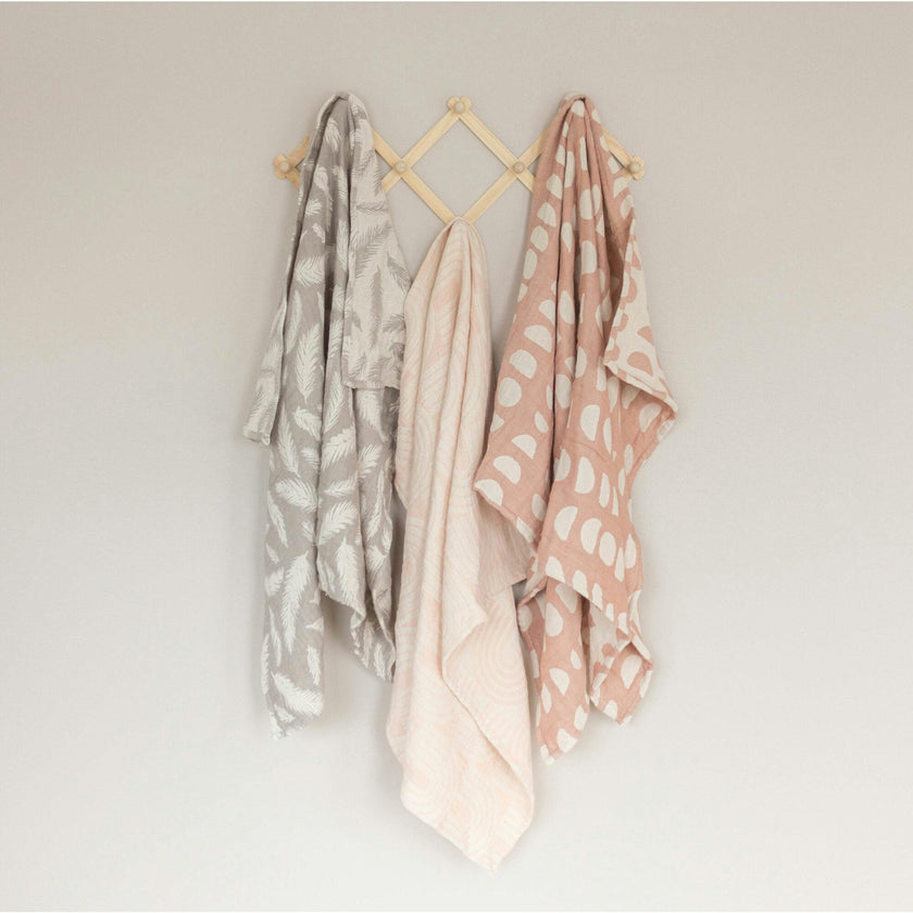 Cotton Jacquard Neutral Baby Blanket (Copper Moon Phase)