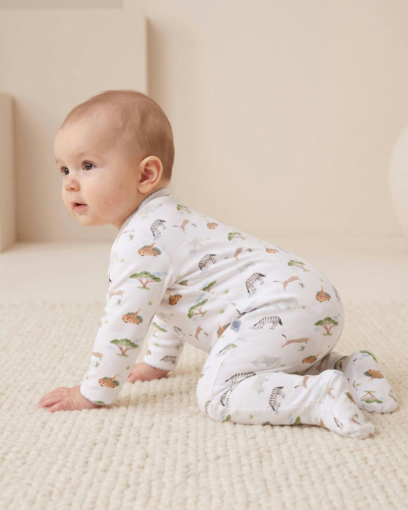 Savana Pima Cotton Baby One-Piece Pajamas