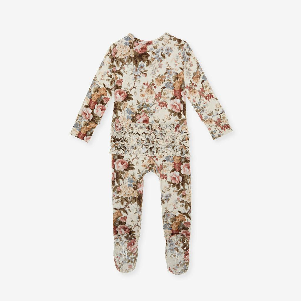 Dauphine Footie Ruffled Zippered One Piece