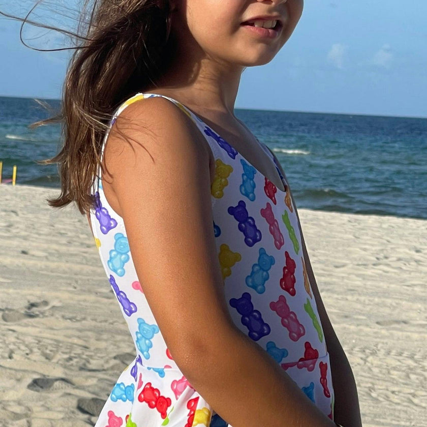 Asami Print Sleeveless Ruffle Waist One-Piece Swimsuit