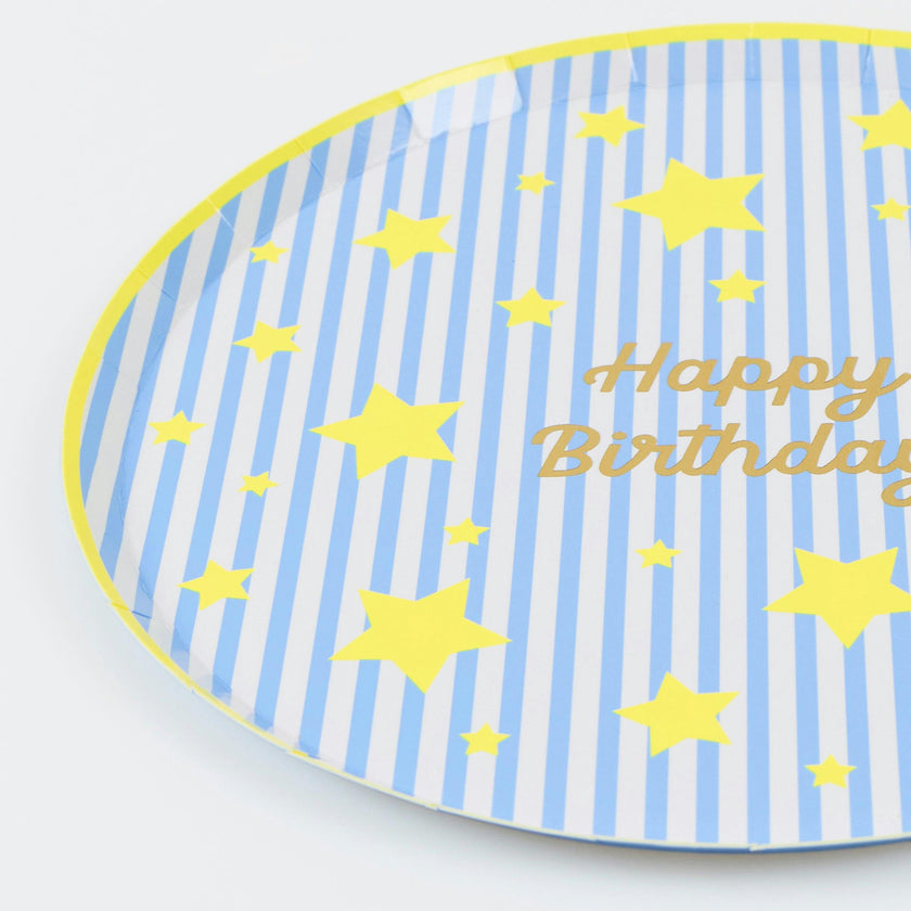 Bright Star Happy Birthday Side Plates