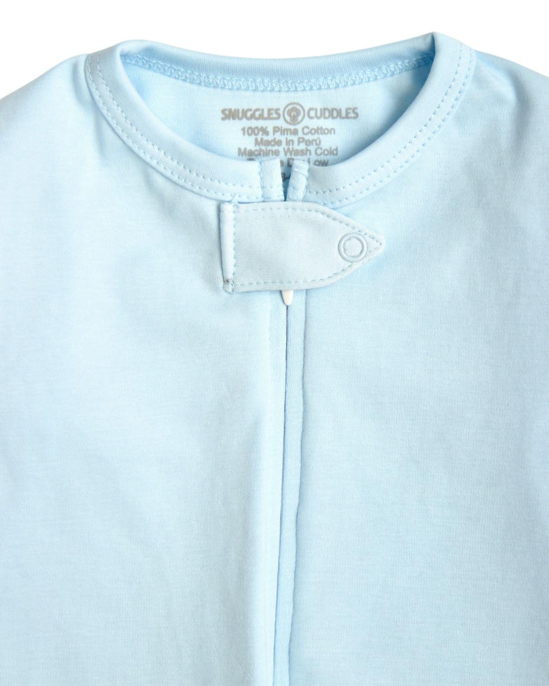 Blue Baby Footie Sleeper | Hypoallergenic Pima Cotton