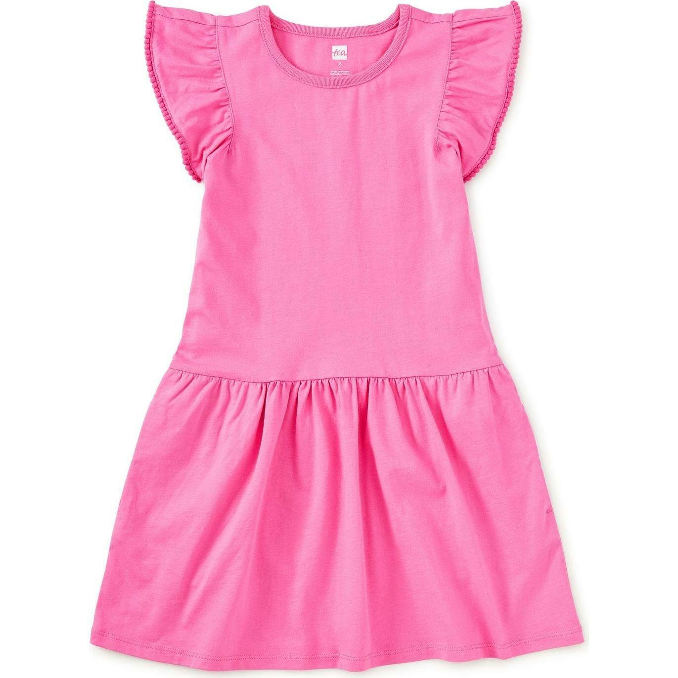 Pom-Pom Flutter Dress, Pink