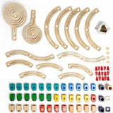 Quadrilla Wooden Marble Run Construction