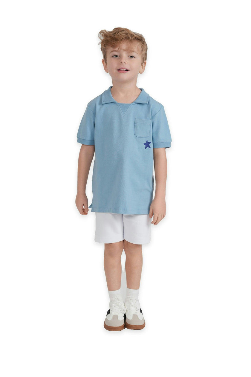 Star Embroidered Trim Tshirt