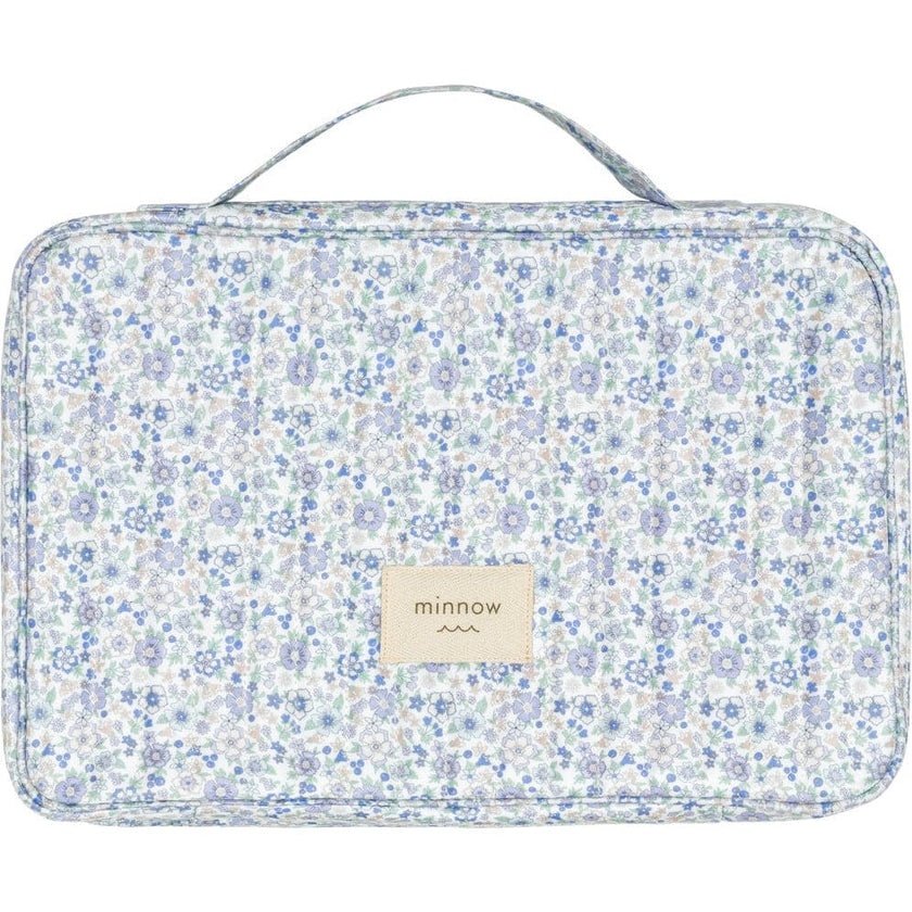 slate floral tri-fold cosmetic case