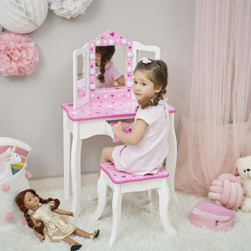 Sweethearts Print Gisele Medium Vanity - White/Pink