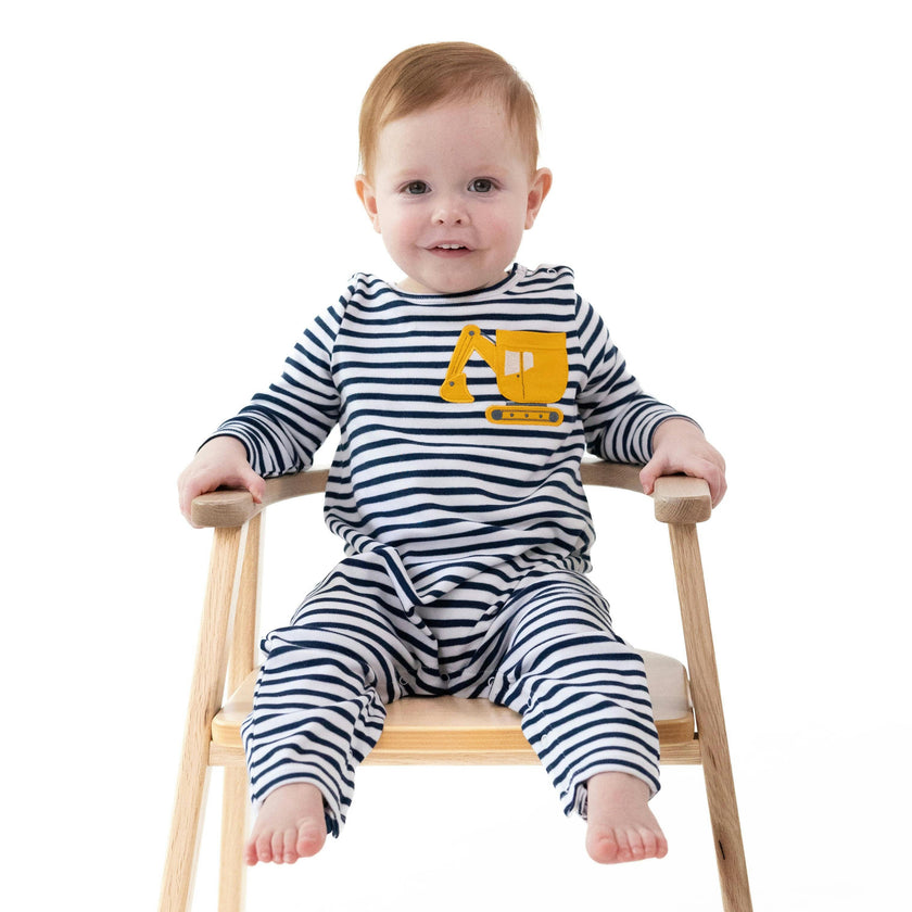 Digger Collection - Long Sleeve Snap Shoulder Romper
