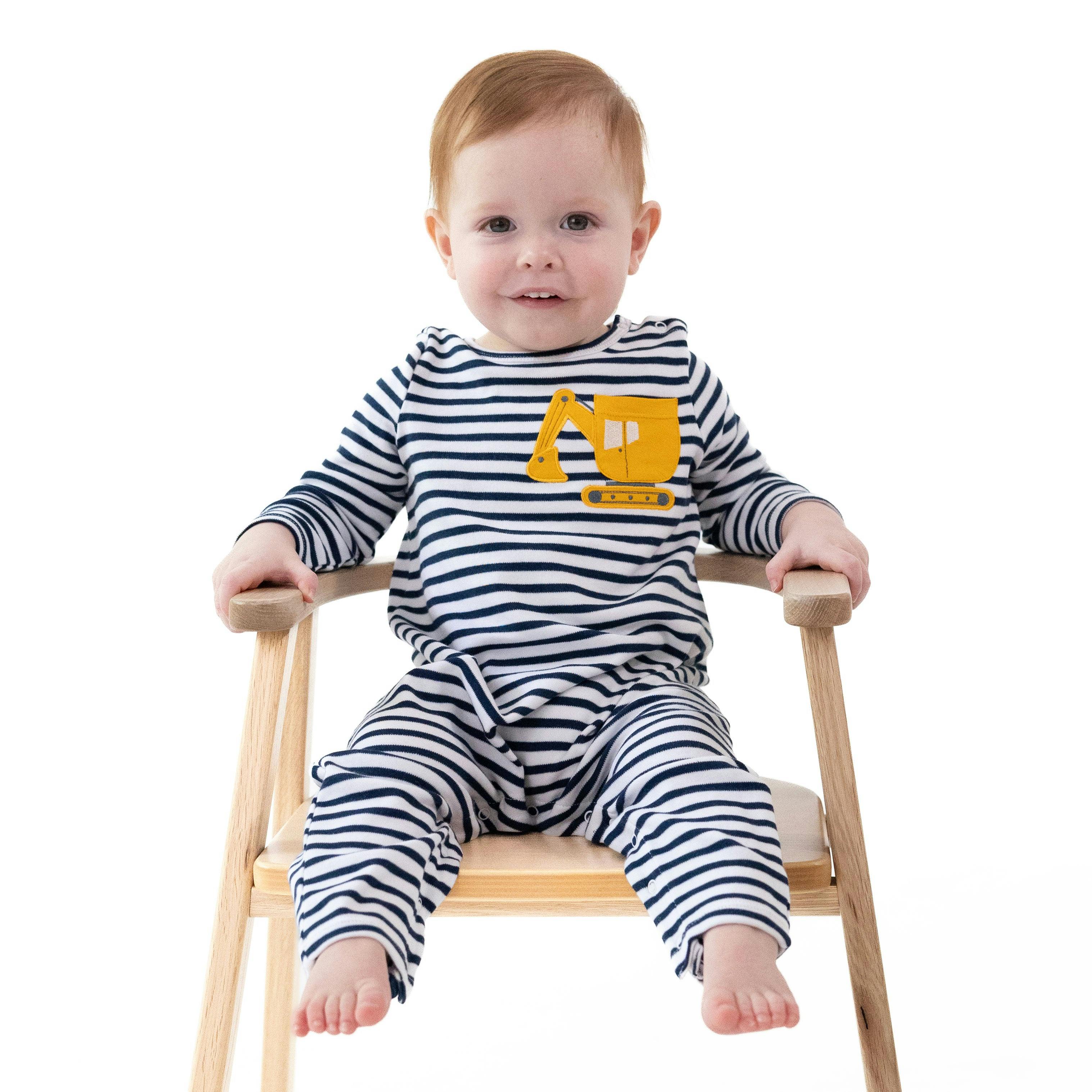 Digger Collection - Long Sleeve Snap Shoulder Romper
