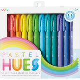 Pastel Hues Dual Tip Markers - Set of 12