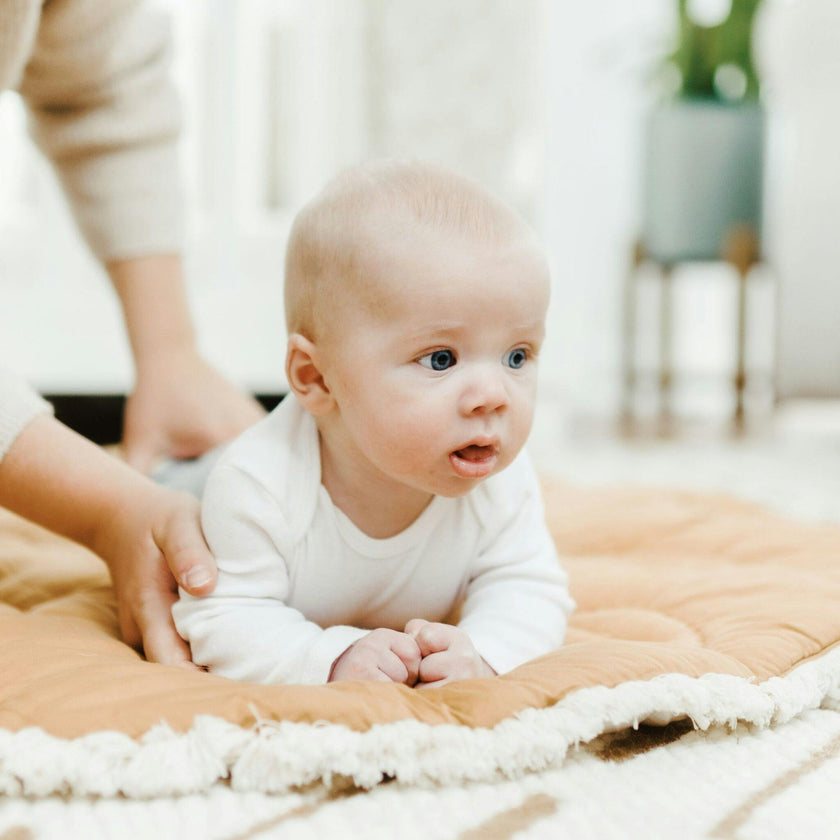 Willow Dainty Leaf Cotton Quilted Baby Play Mat