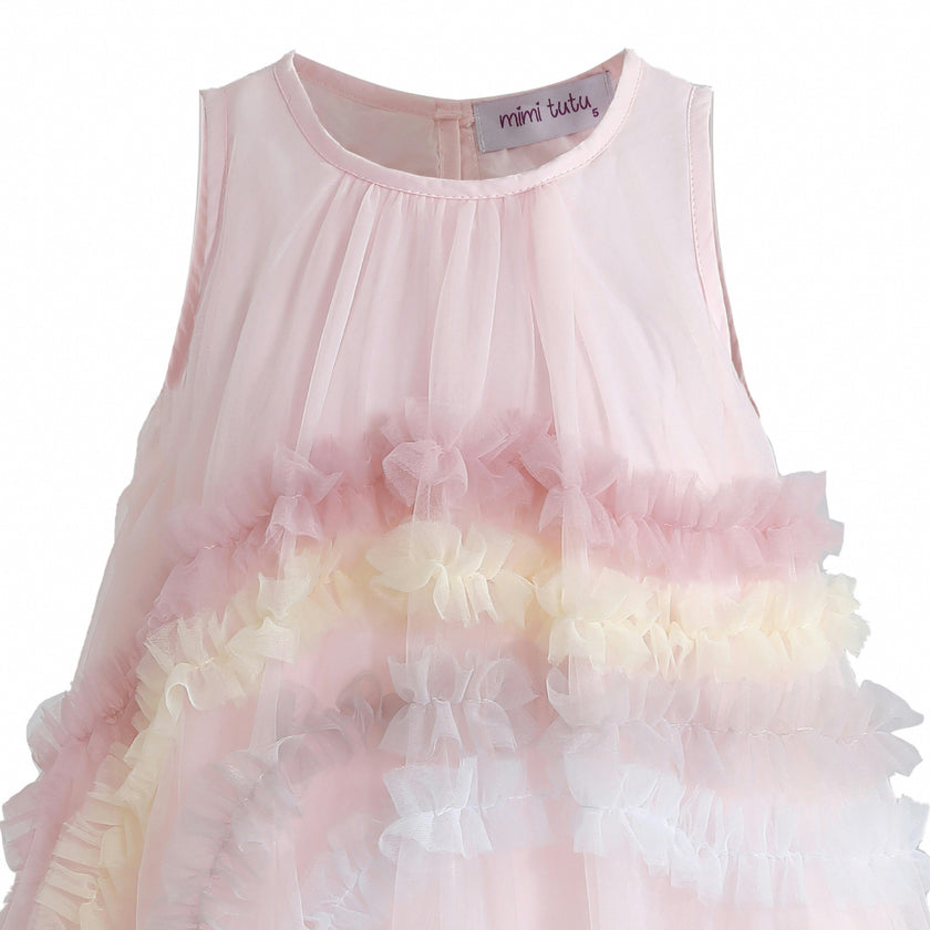 Pink Cressida Pastel Ruffle Dress