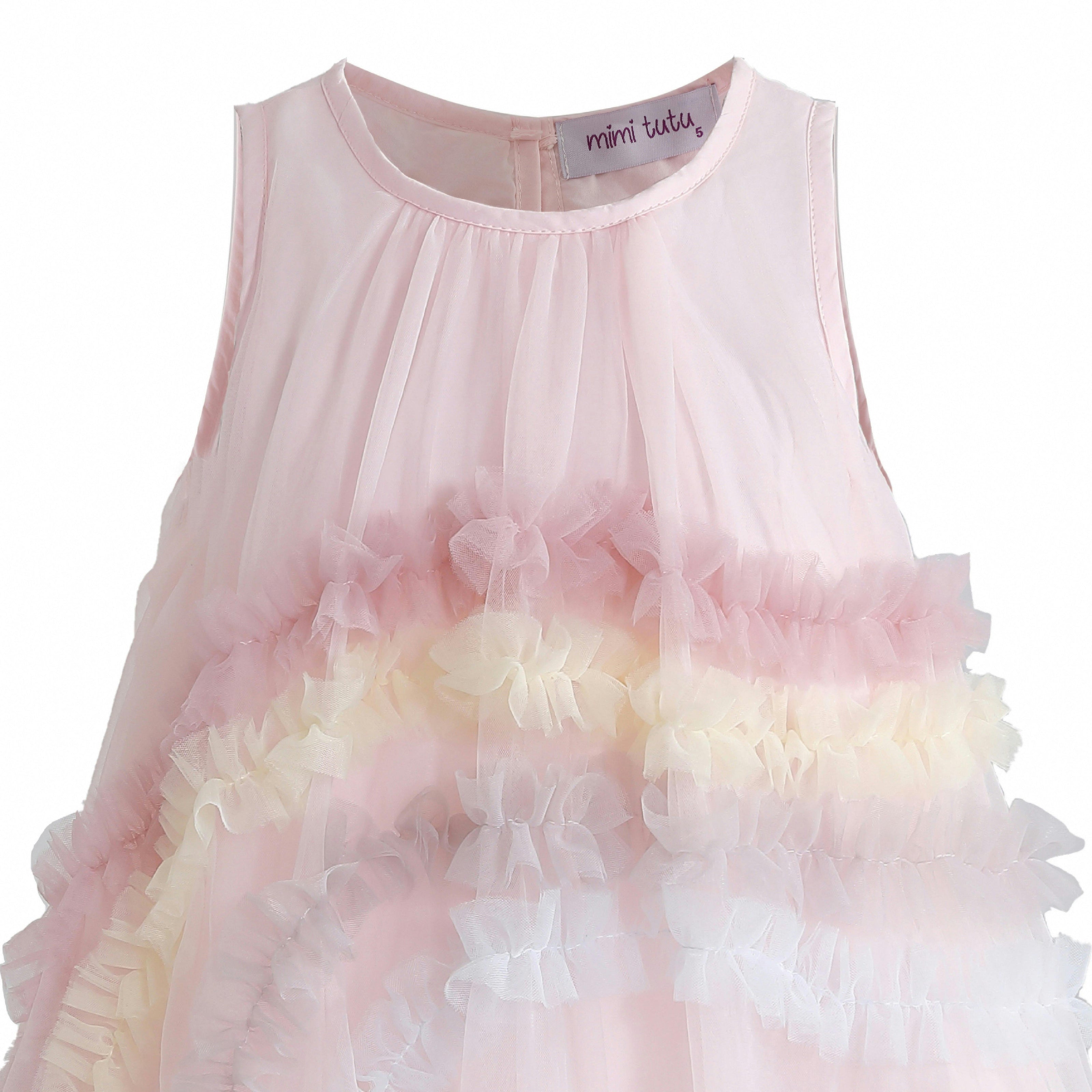 Pink Cressida Pastel Ruffle Dress
