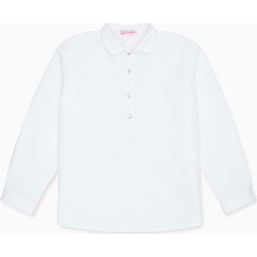 White Gingham Miguel Long Sleeve Boy Shirt