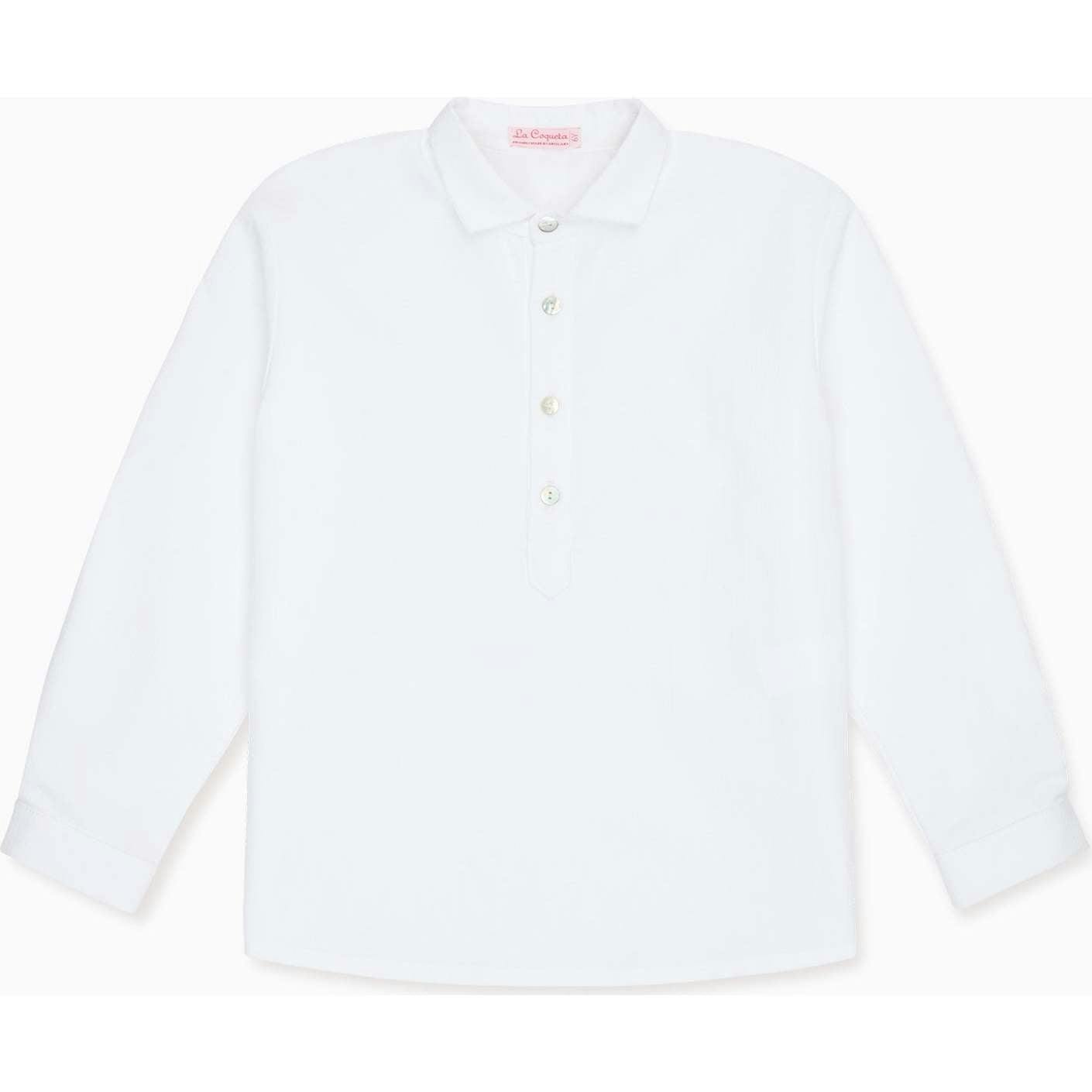 White Gingham Miguel Long Sleeve Boy Shirt