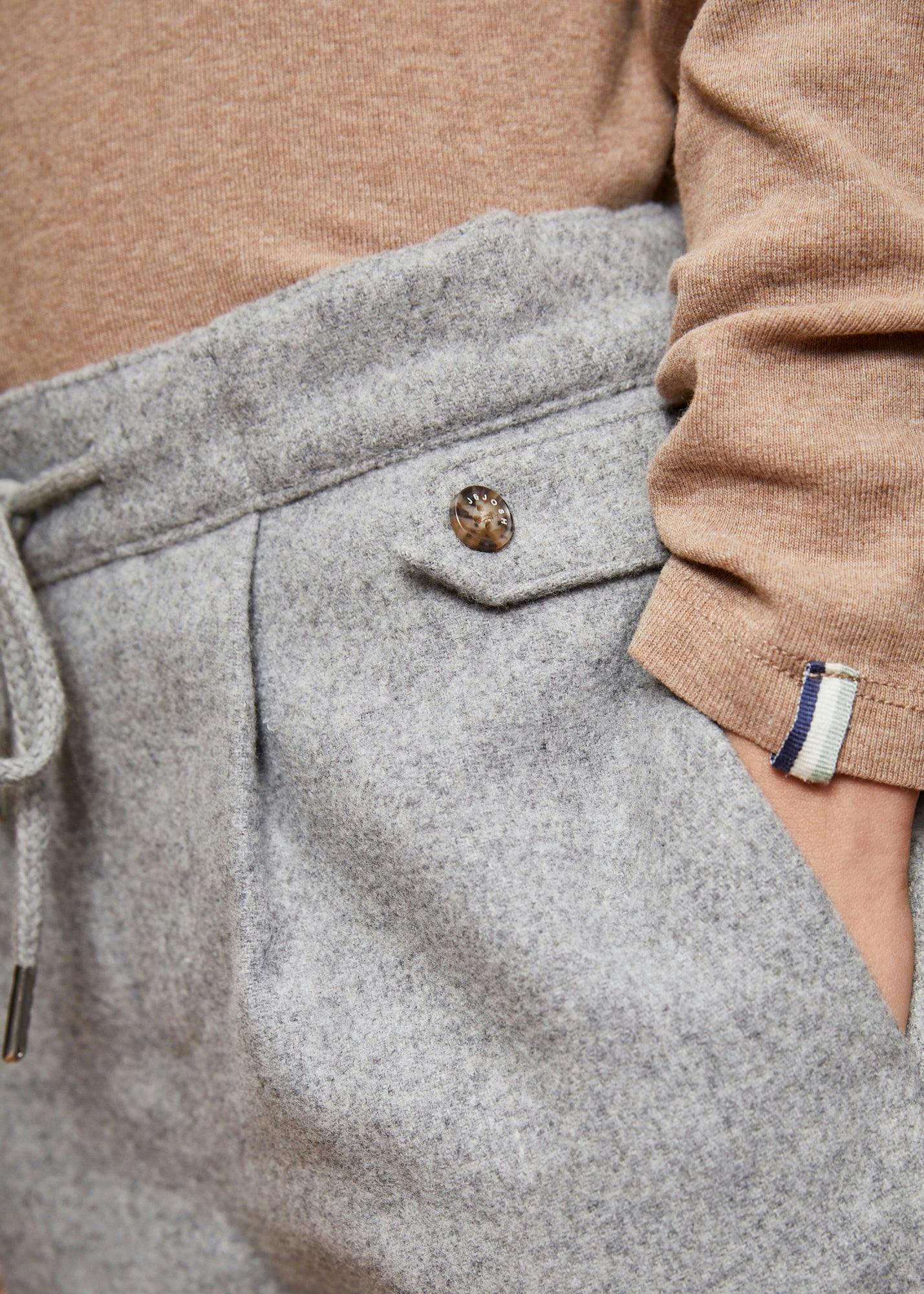 The Light Grey Flannel Jogger Trousers