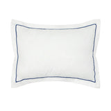 Navy Trim Decorative Pillow