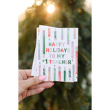 Set of 3 Teacher Happy Holidays Card