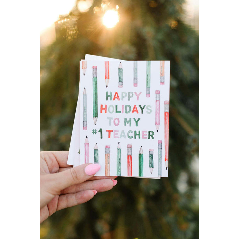 Set of 3 Teacher Happy Holidays Card