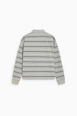 Ona Woman Polo Black Iris Stripe