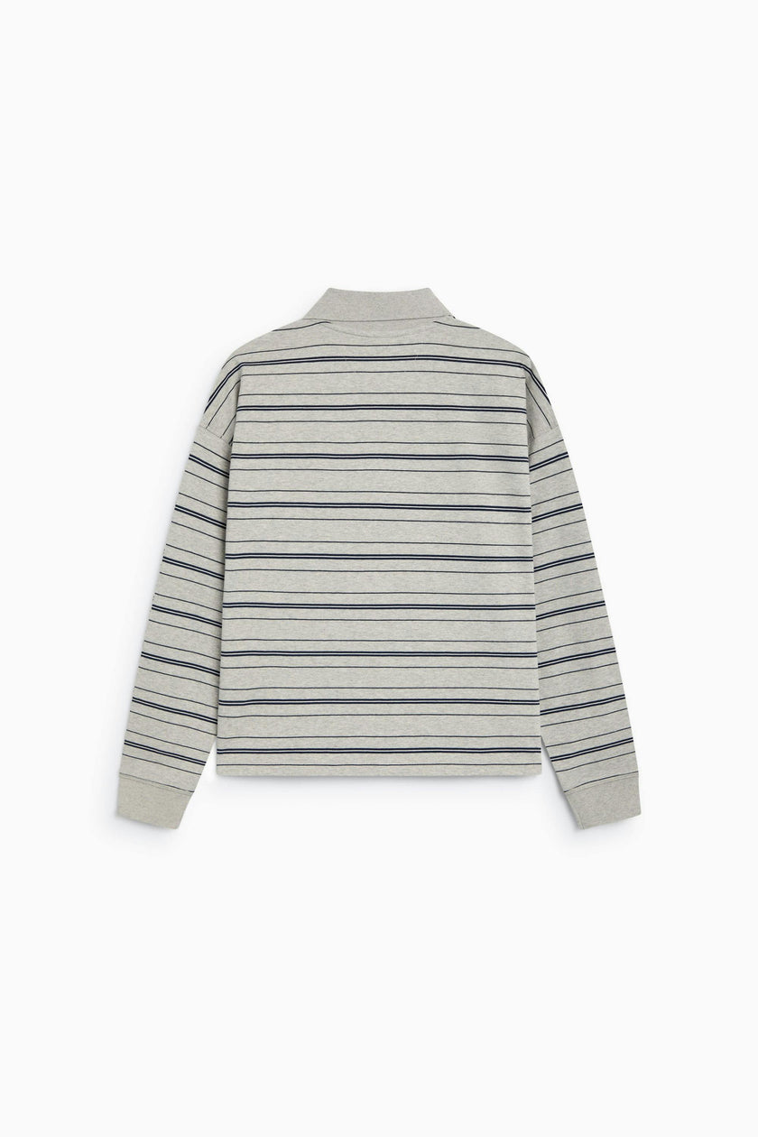 Ona Woman Polo Black Iris Stripe