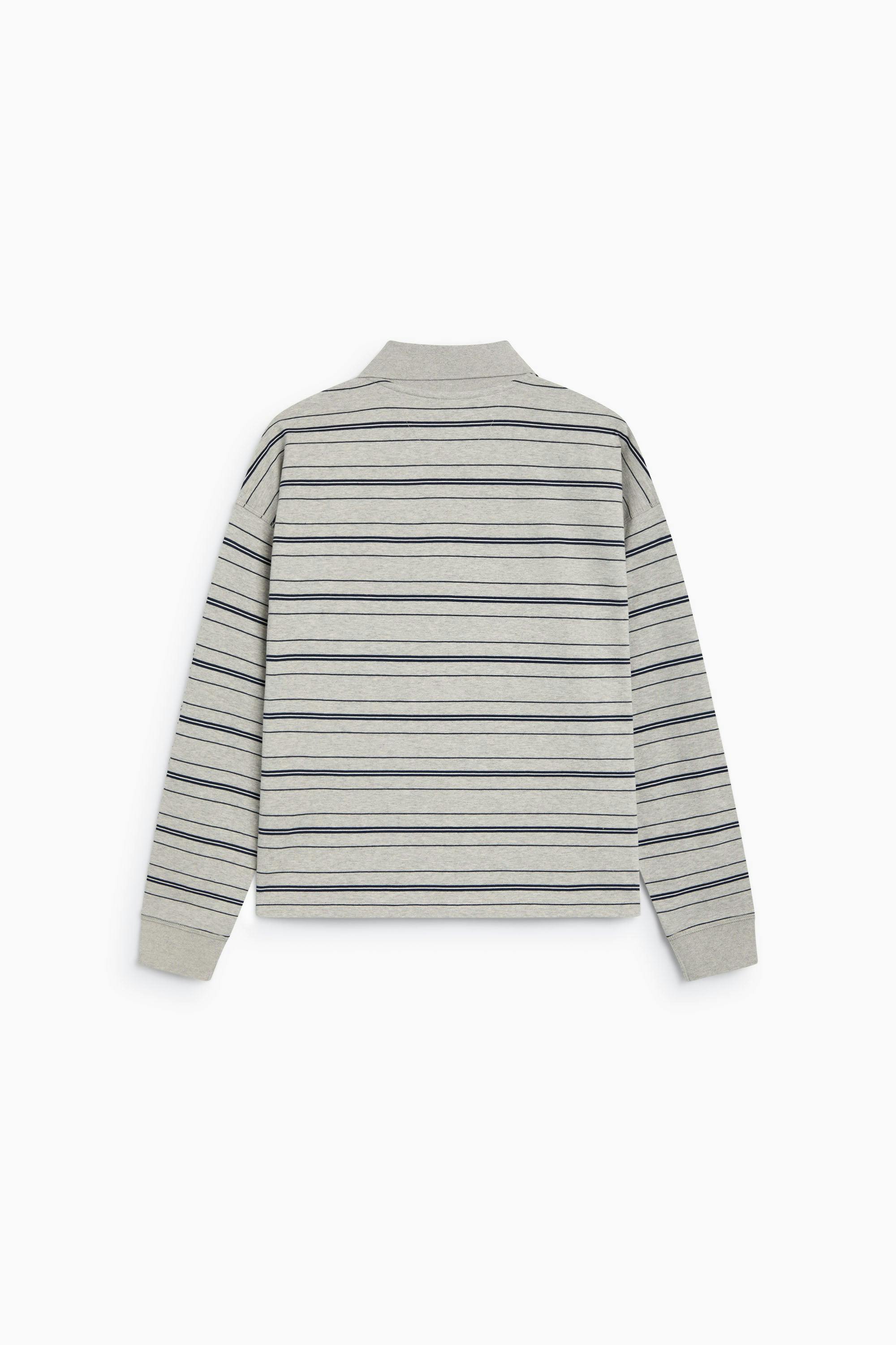 Ona Woman Polo Black Iris Stripe