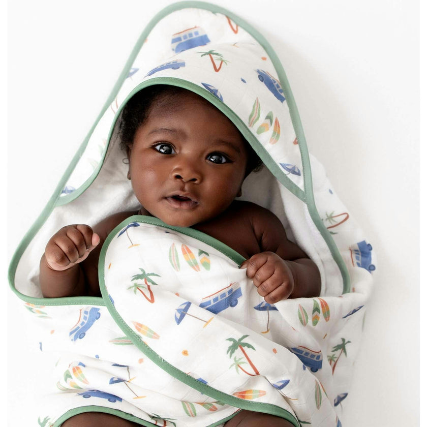 Surfboard Hooded Towel Set