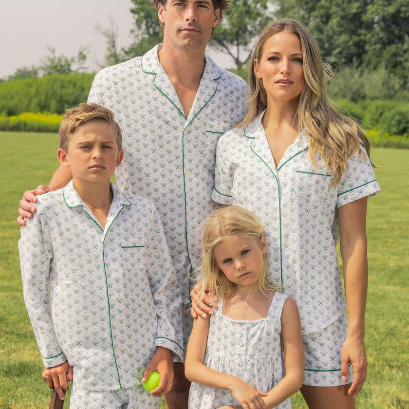 Kid's Twill Pajama Set in Match Point