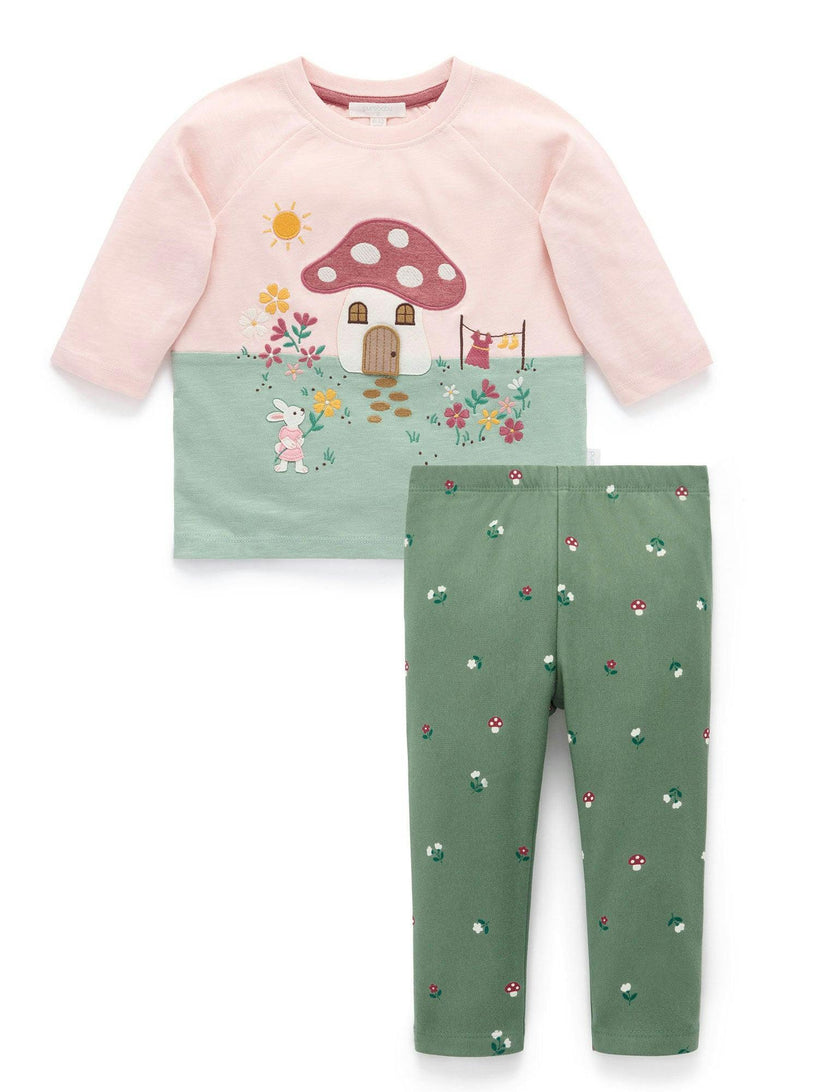 Toadstool Tee & Legging Set Sweet Pea