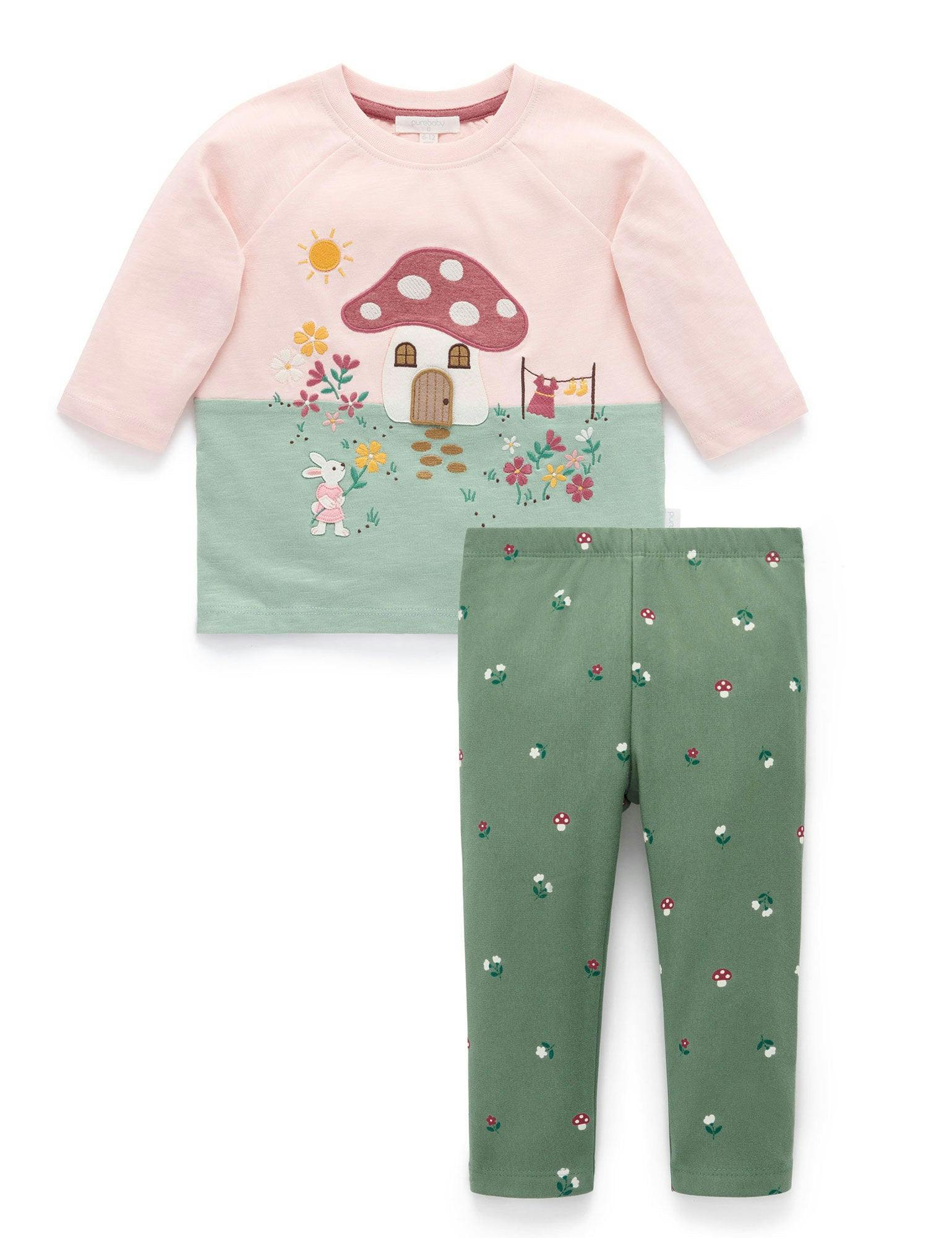 Toadstool Tee & Legging Set Sweet Pea