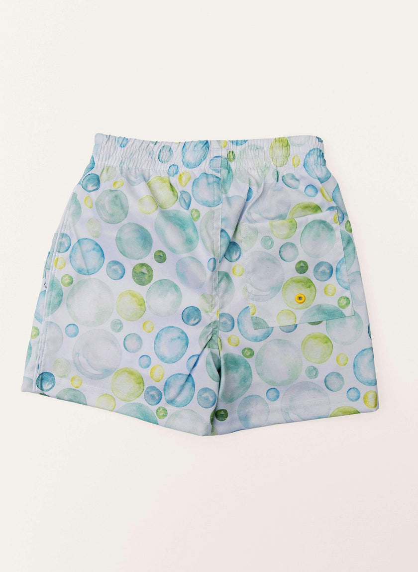 Boys Swim Short - Seafoam Bubbles