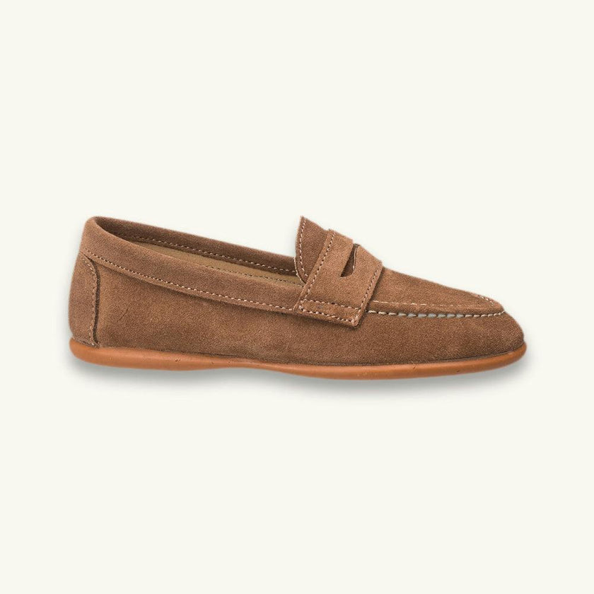 Suede Penny Loafer | Toffee Brown