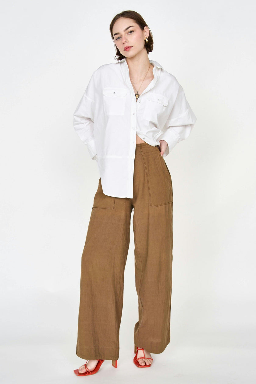 Kyoto Shirt in White Poplin