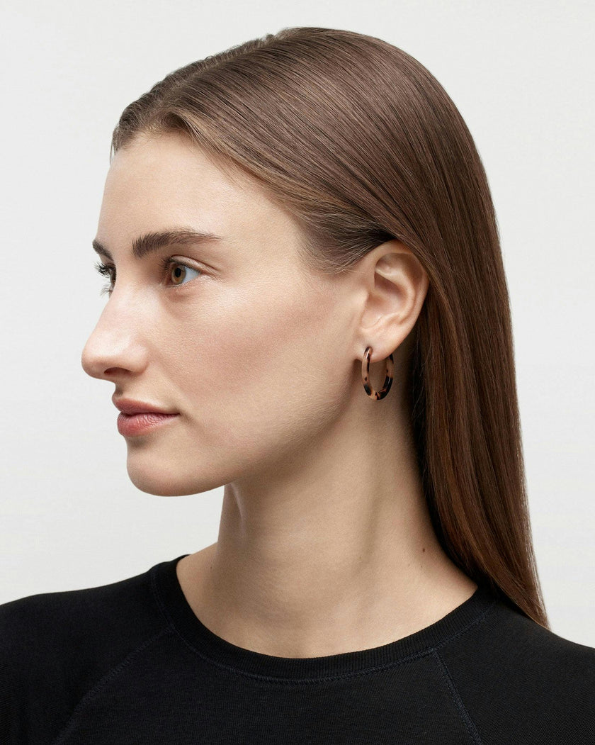 Mini Hoops in Amethyst