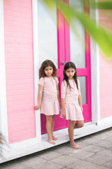 Horizontal Striped A-Line Short Skirt