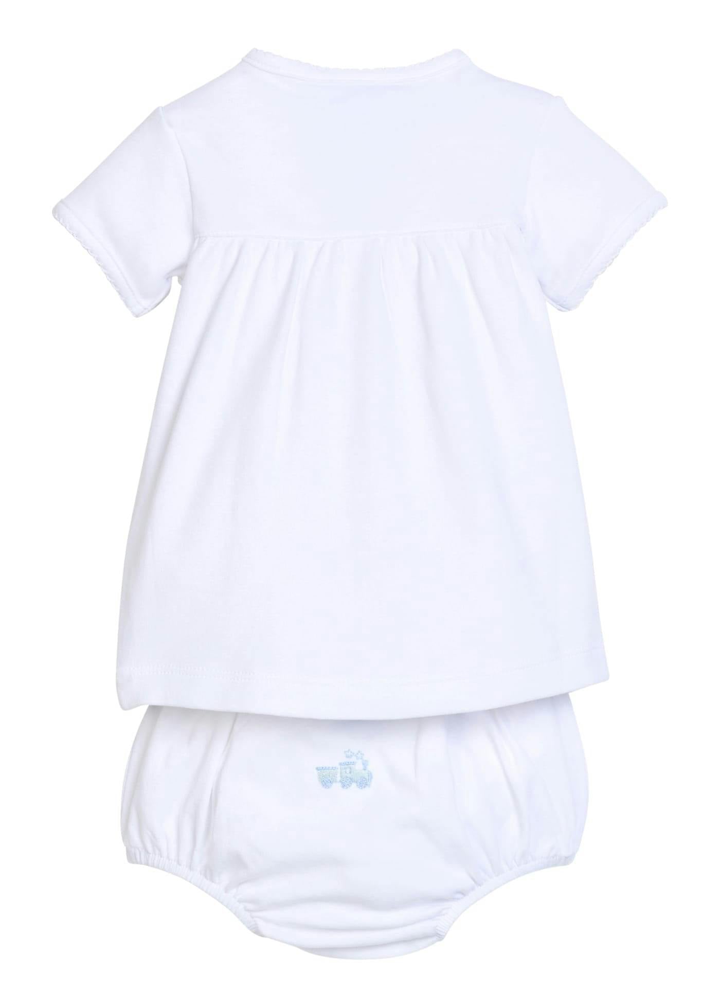 Pinpoint Layette Knit Set - Train