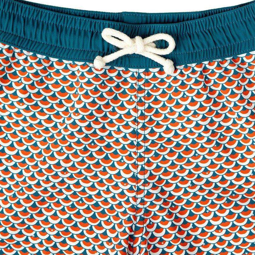 Swimshort Tommaso - Scales Pint Cinnamon Teal