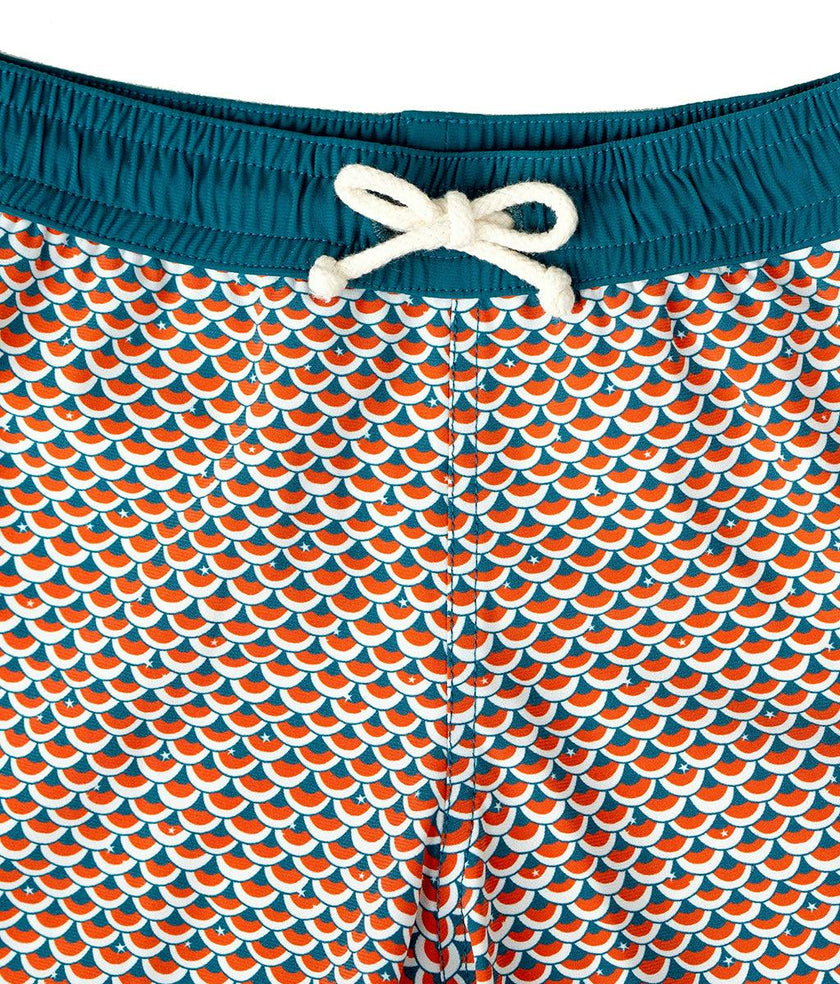 Swimshort Tommaso - Scales Pint Cinnamon Teal