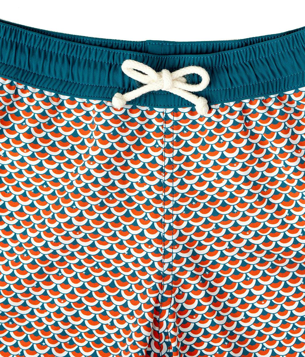 Swimshort Tommaso - Scales Pint Cinnamon Teal