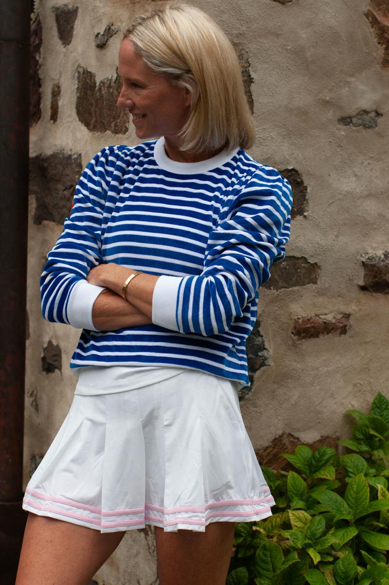 Stripe Poppy Top
