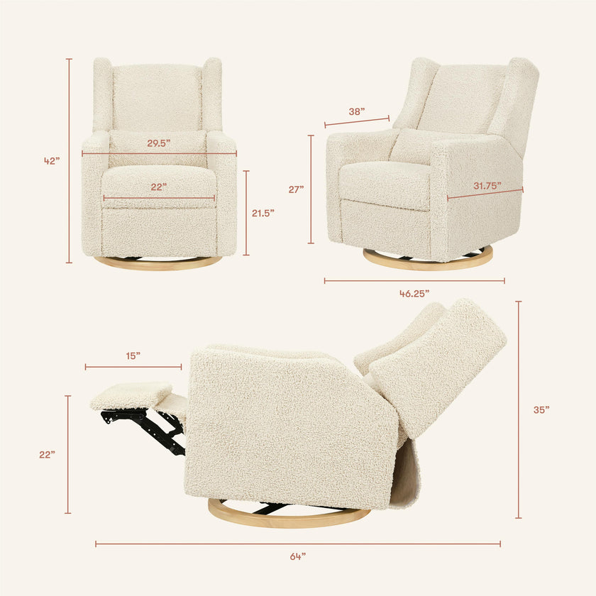 Kiwi Electronic Recliner and Swivel Glider with USB port