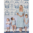 Nicky Hilton x La Coqueta Blue Bow Floral London Women Long Dress