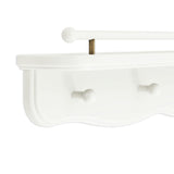 Liberty 31" Wall Shelf with Hooks in Warm White