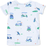 Vintage Golf Carts Blue - Short Sleeve Loungewear Set